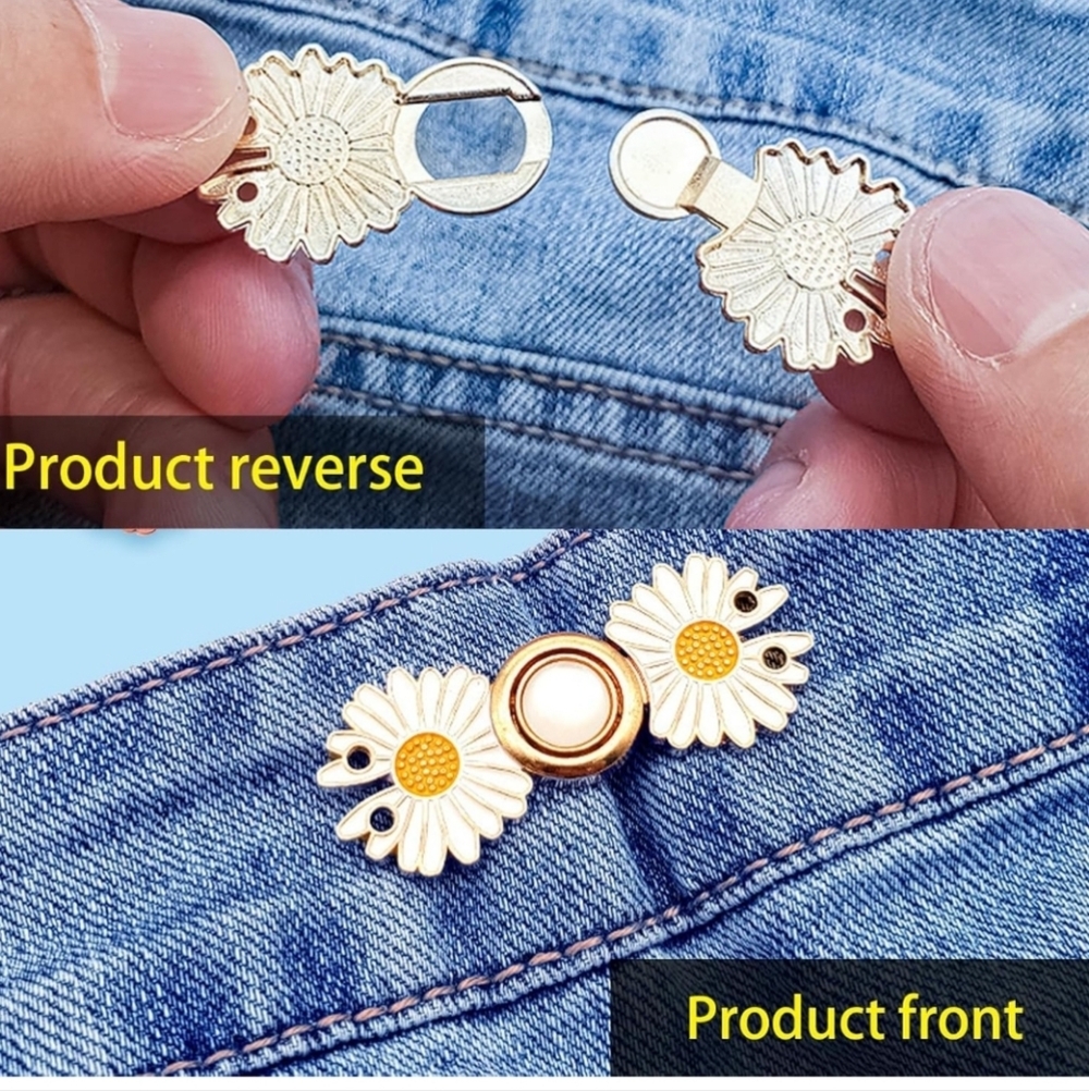 Daisy Flower Decorative Button - Picture 3 of 4